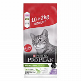Акция Purina Pro Plan для взрослых стерилизованных кошек с индейкой 10кг+2кг